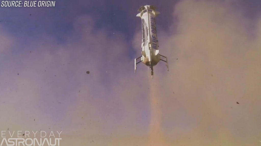 New Shepard landing propulsive reuse landing rocket