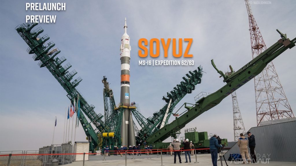 Soyuz 2.1a rocket on Pad 31 with the Soyuz MS-16 spacecraft