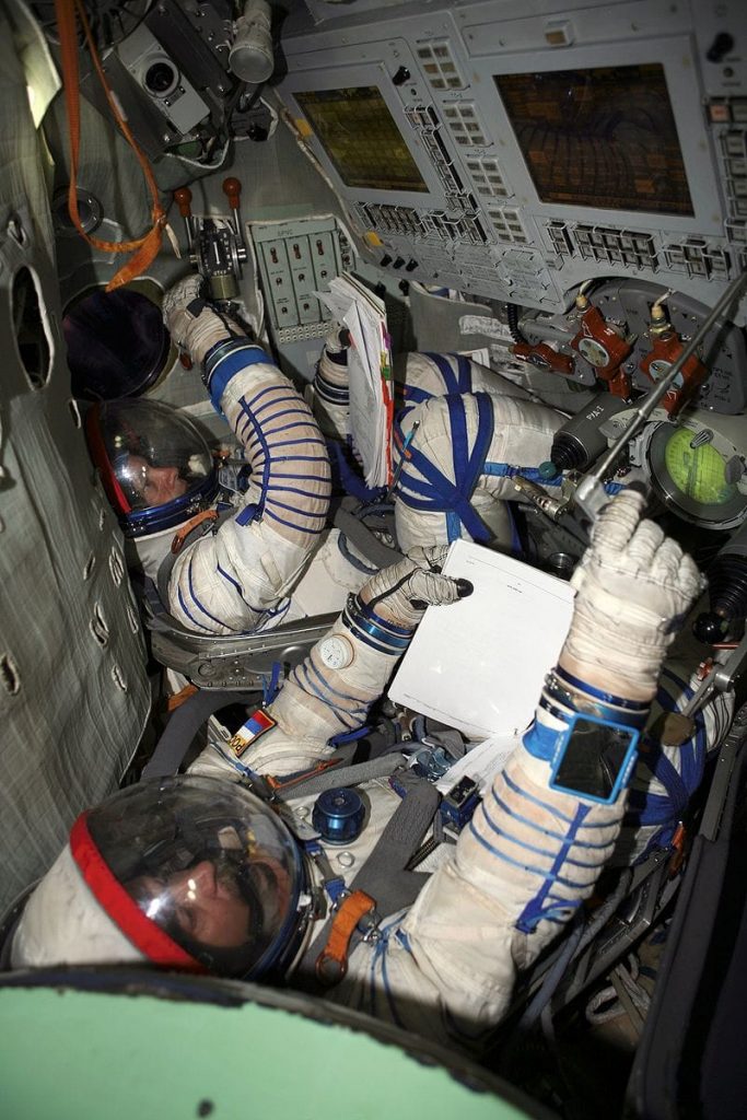 Inside a Soyuz descent module