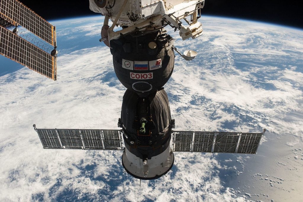 Soyuz MS-01 docked to the ISS