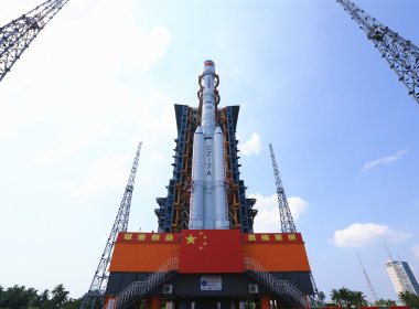 Long March 7A Y5 on the pad prior to launch the ChinaSat 1E