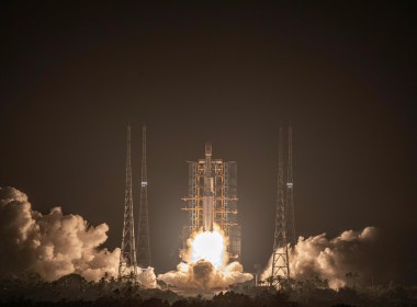 The Long March 7A Y5 lifts off from Wenchang carrying the ChinaSat 1E satellite