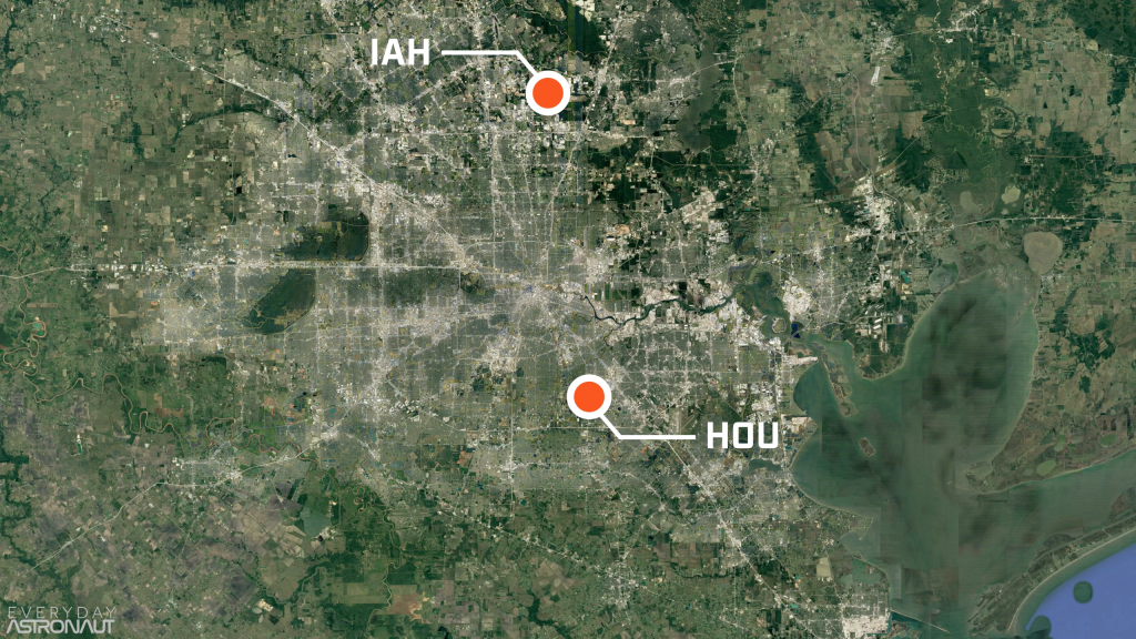 Houston's airports, IAH, HOU