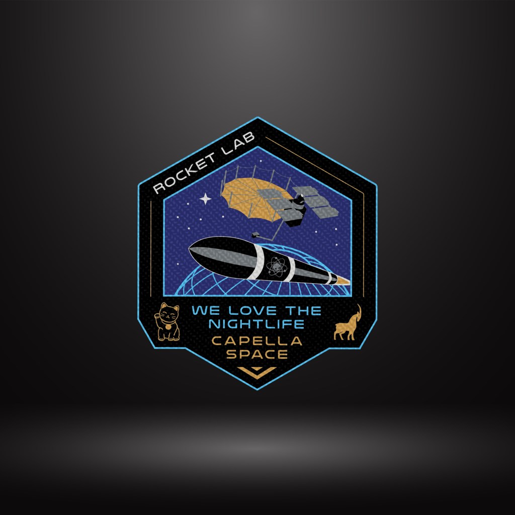 love the night life, rocket lab, mission patch