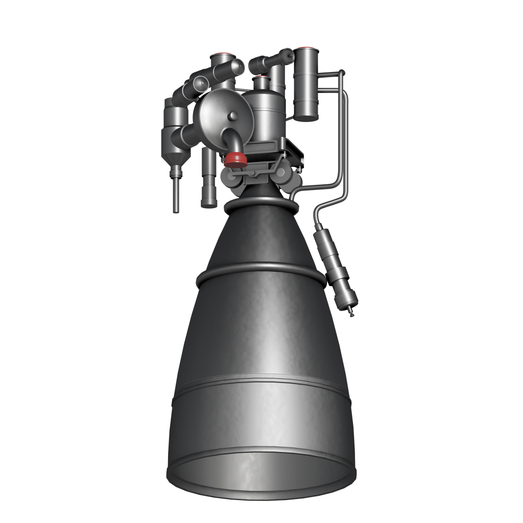 soviet rocket engine S5.92 render