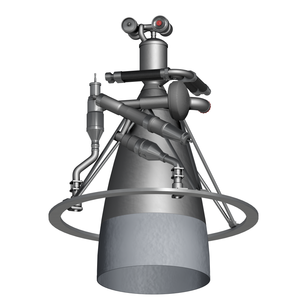 soviet rocket engine S5.98M render