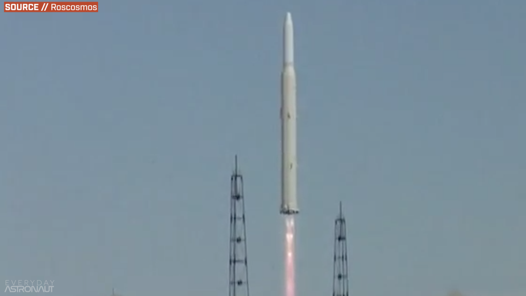 russian Tsyklon II rocket lift off