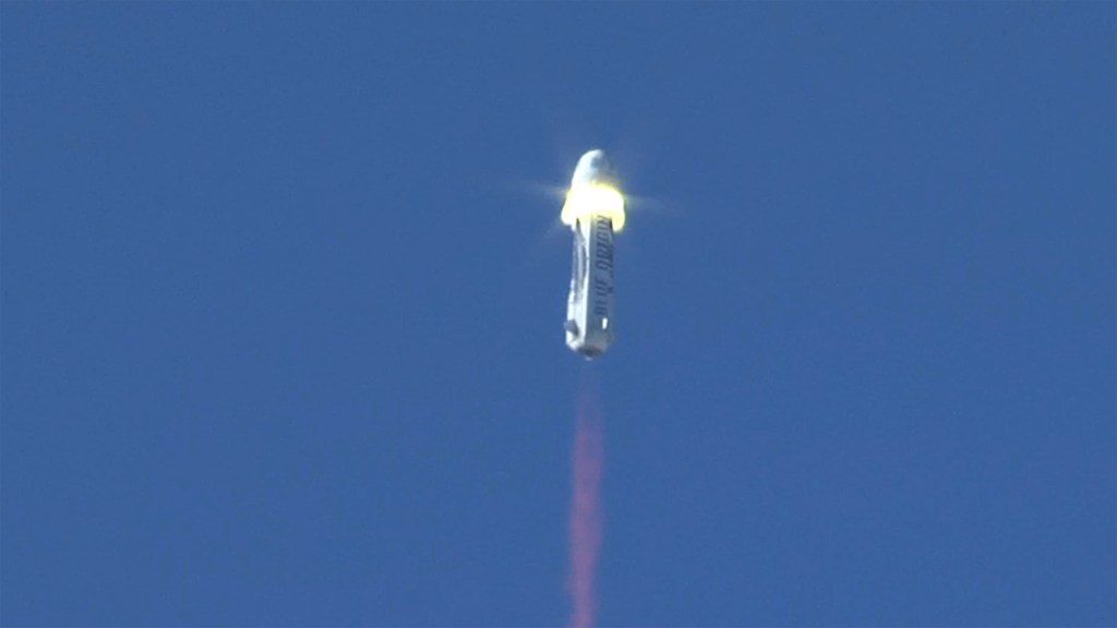 Aborted Crew Capsule on NS2, Blue Origin