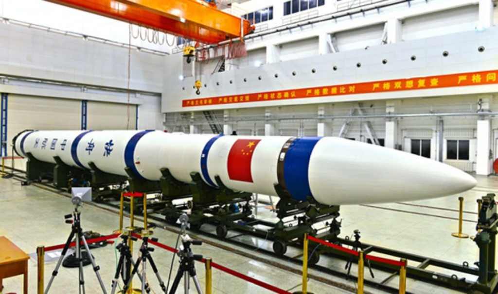 KuaiZhou-1A rocket in assembly building