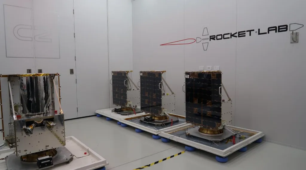 Rocket Lab cleanroom, BlackSky sats