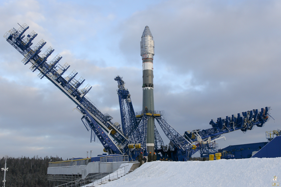 Soyuz 2.1v on the launch pad