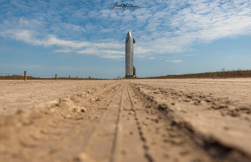 starship, sn11, rollout, spacex, boca chica, dirt, sky